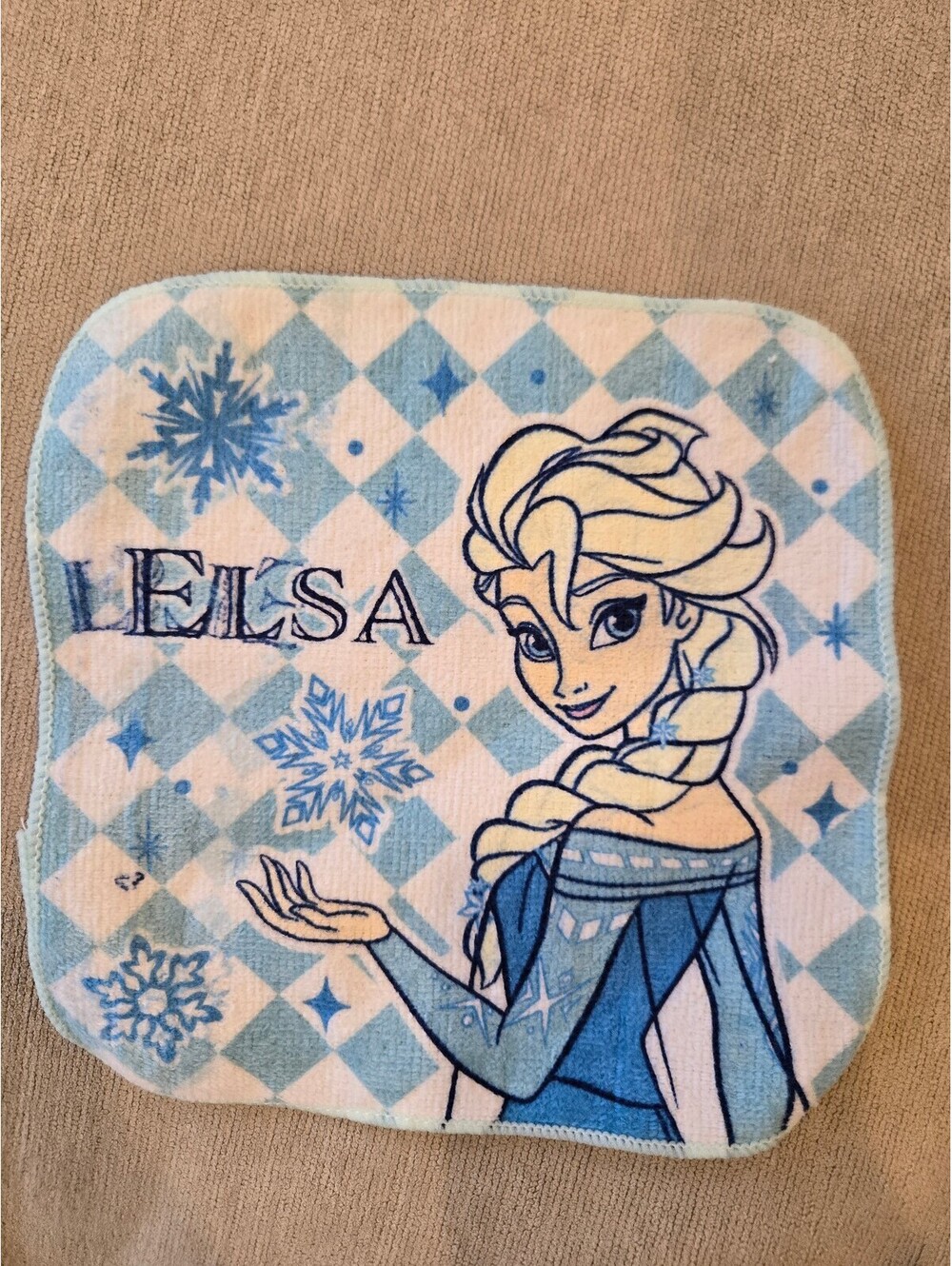 Disney Frozen Elsa blue square washcloth